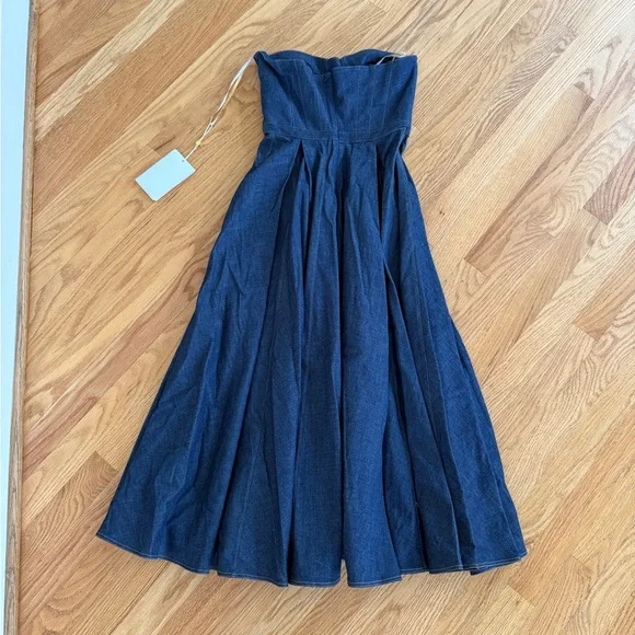 Saiid Kobeisy Denim Strapless Dress - Picture 3 of 3